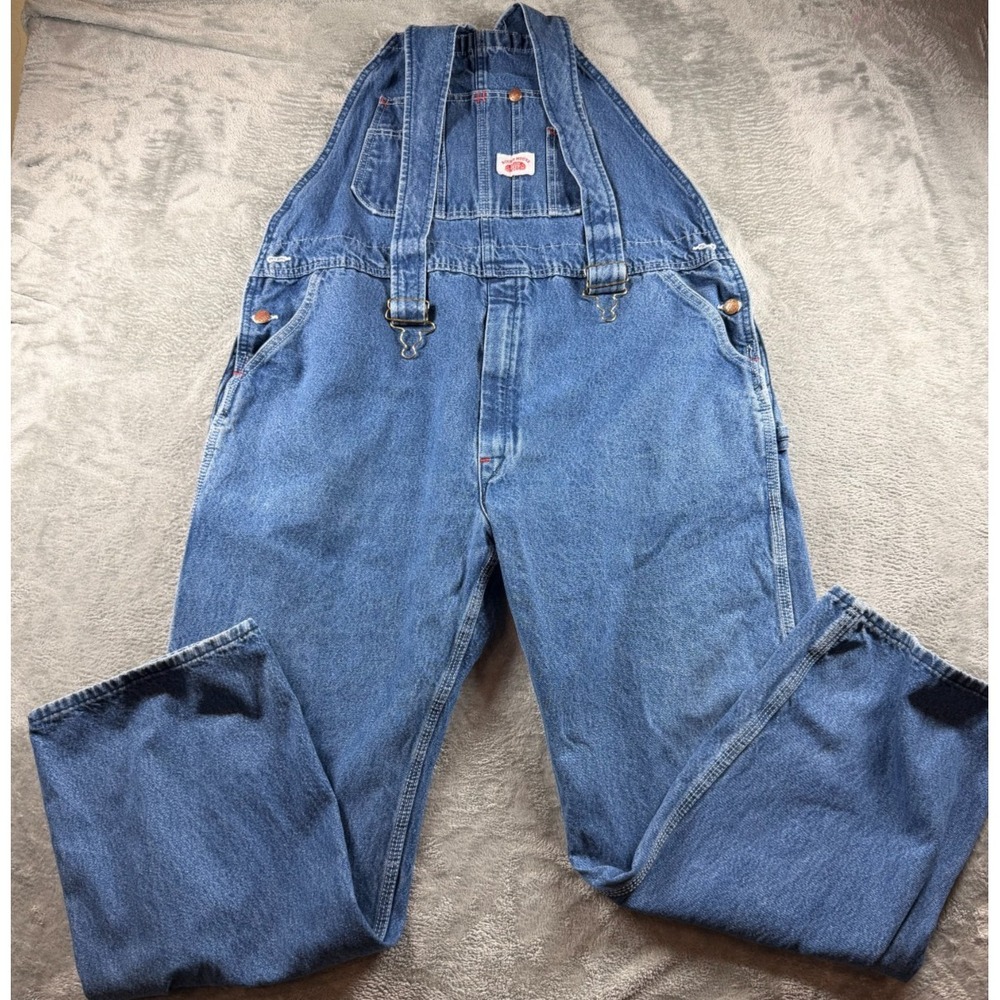 Roundhouse Blue‎ Denim Bib Overalls Pre-Owned Size 42"X30"